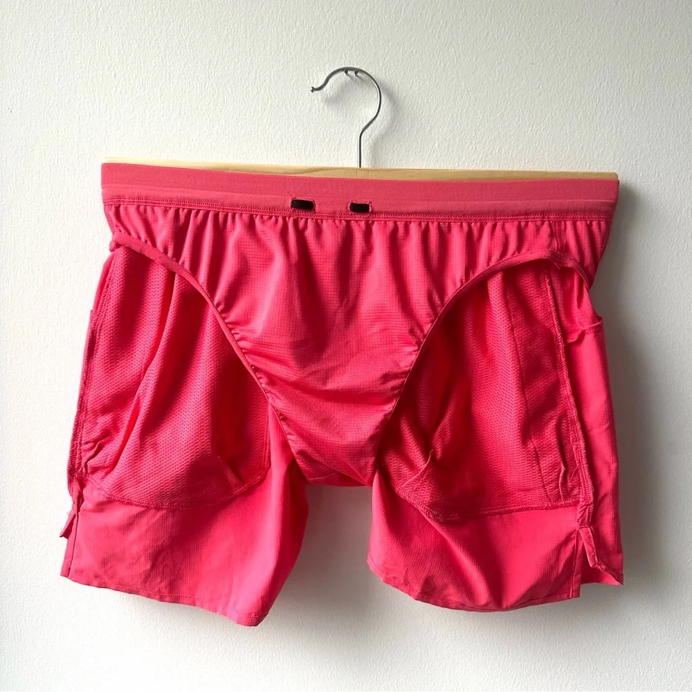 Nike Medium Dri-FIT Men’s Pink Athletic Running Shorts DM4755-629 Pockets Lined - Picture 8 of 10